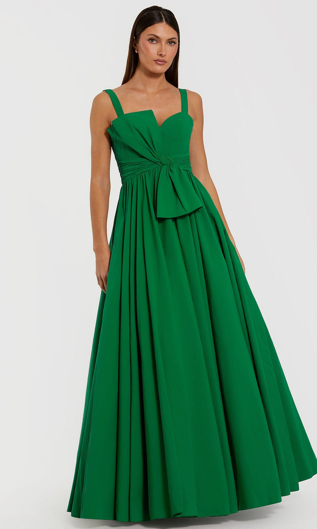 Mac Duggal 56189 - Bow Bodice Gathered A-Line Prom Gown