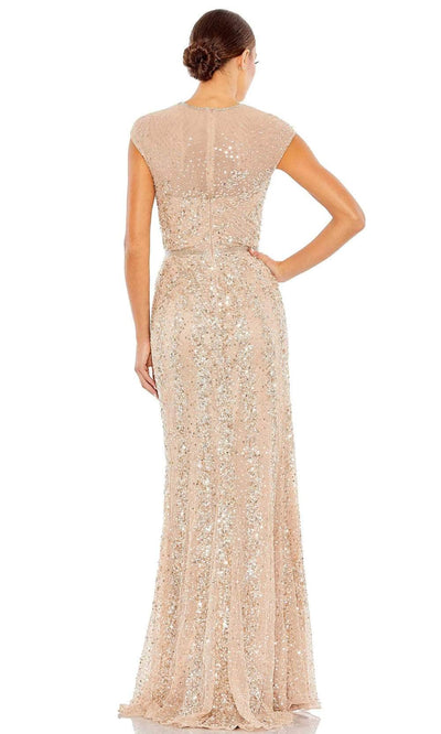 Mac Duggal 5619 - Illusion Neck Beaded Evening Dress Prom Dresses