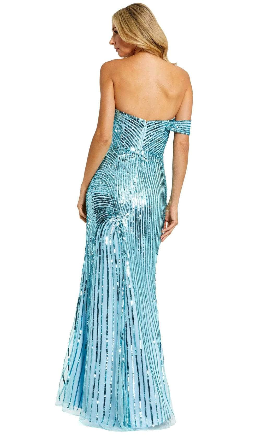 Mac Duggal 6072 - Sequin Evening Gown with Slit Evening Dresses Dresses