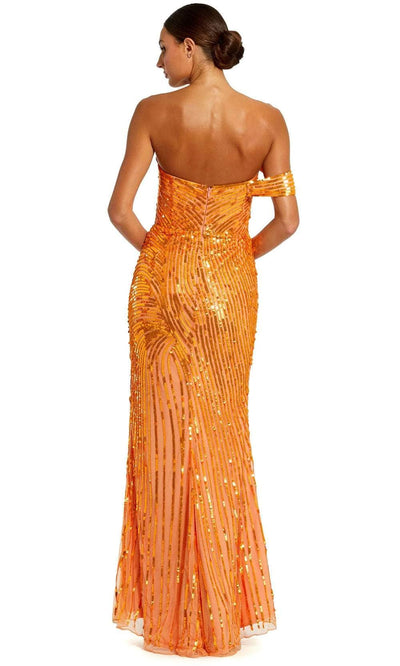 Mac Duggal 6072 - Sequin Evening Gown with Slit Evening Dresses Dresses