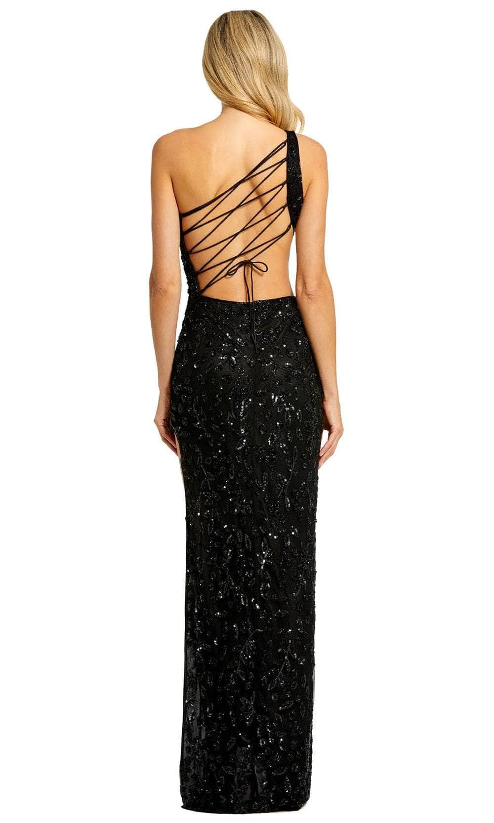Mac Duggal 6084 - Leaf Motif Sheath Evening Dress Evening Dresses Dresses