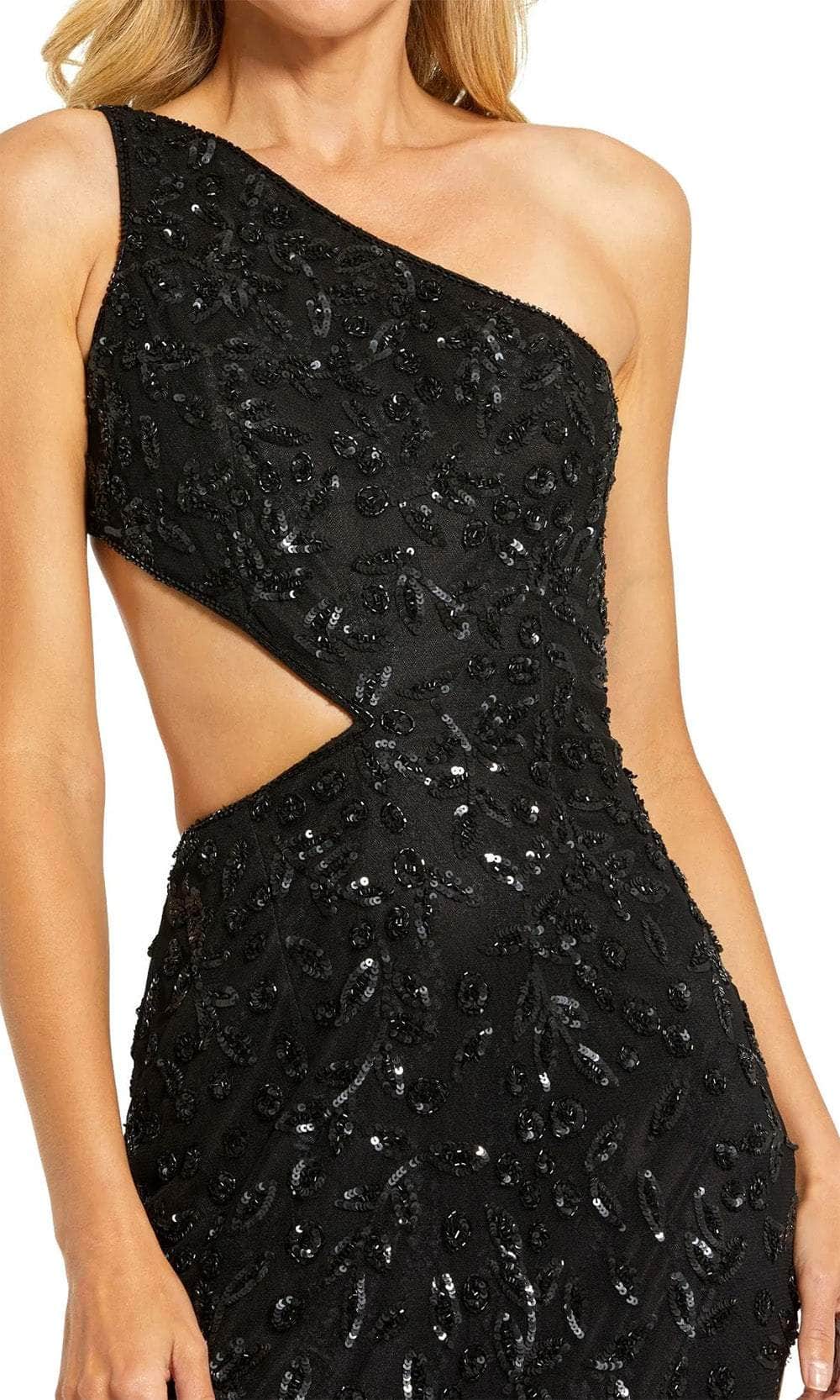 Mac Duggal 6084 - Leaf Motif Sheath Evening Dress Evening Dresses Dresses