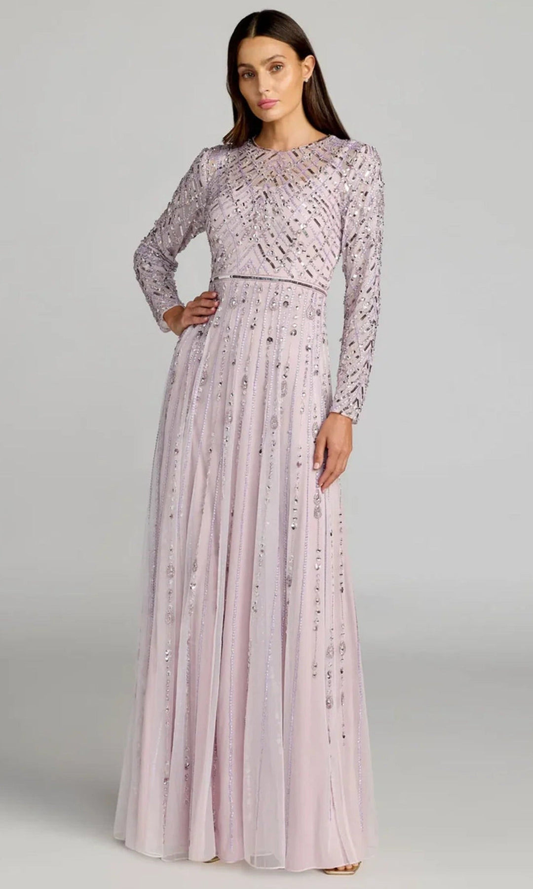 Mac Duggal 6236 - Illusion Jewel Sequin Ornate Evening Gown