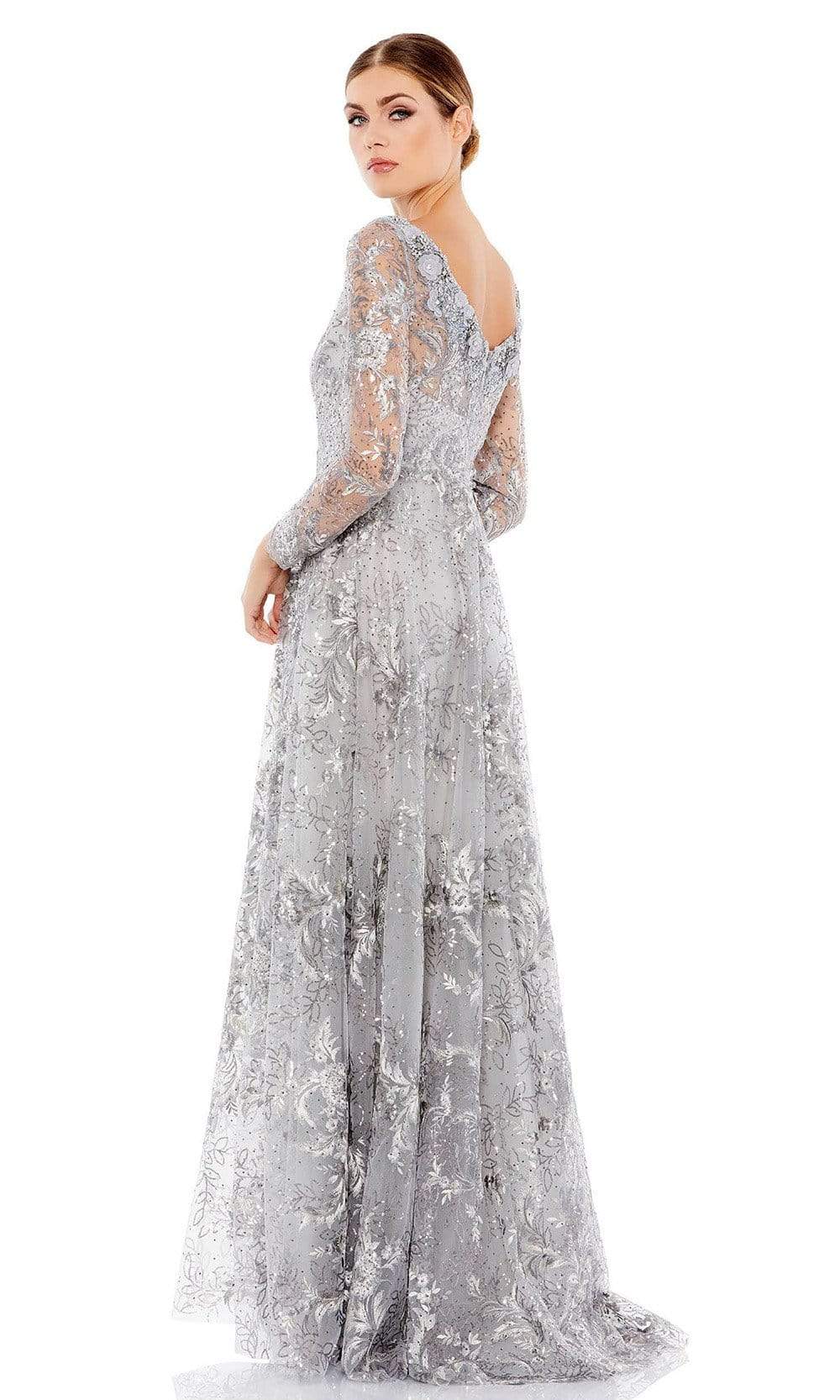 Mac Duggal - 67498 Bateau Floral Embroidered Gown Mother of the Bride Dresess