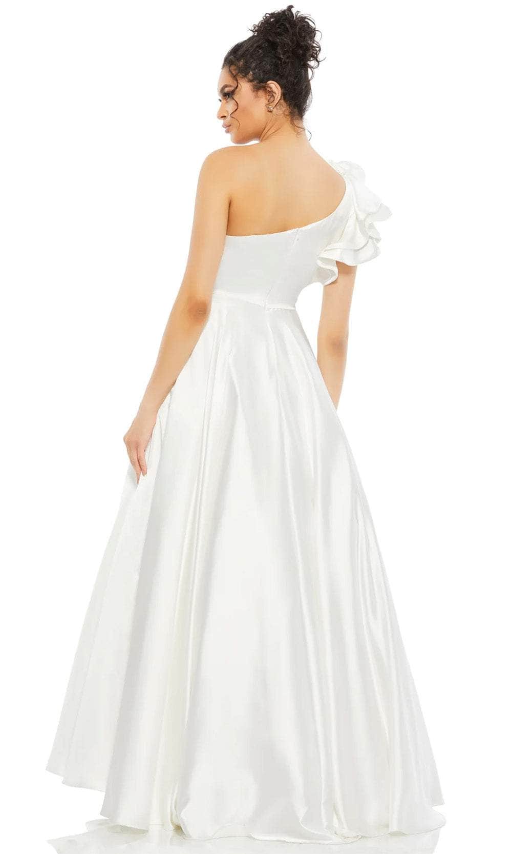 Mac Duggal 67582 - Ruffled One Shoulder Ballgown Wedding Dresses