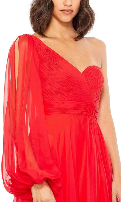 Mac Duggal - 67810 Asymmetric Bishop A-Line Dress Prom Dresses