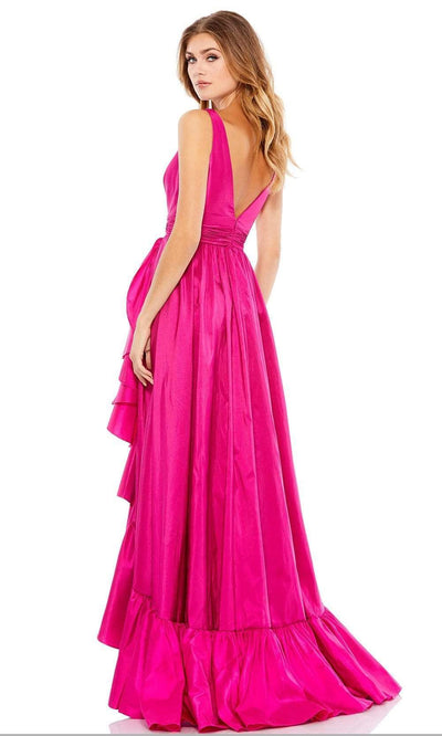 Mac Duggal - 67835 V Neck Taffeta High Low Dress Prom Dresses