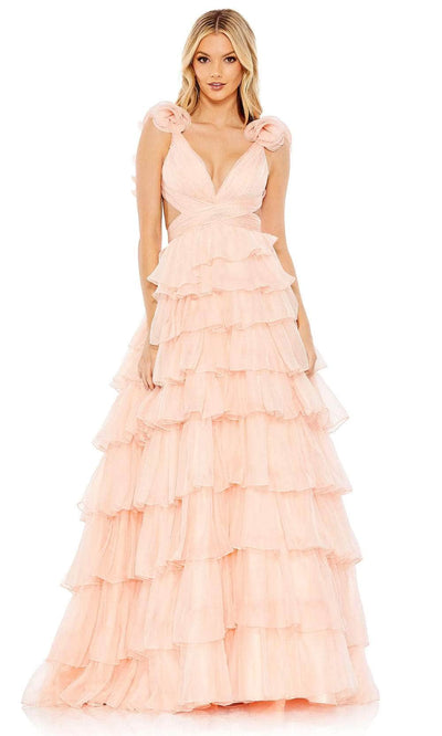 Mac Duggal 67959 - Tiered A-Line Evening Dress Prom Dresses 0 / Blush