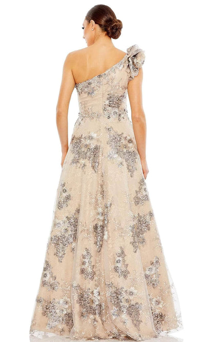 Mac Duggal 67960 - Ruffled One-Shoulder Semi-Ball gown Prom Dresses