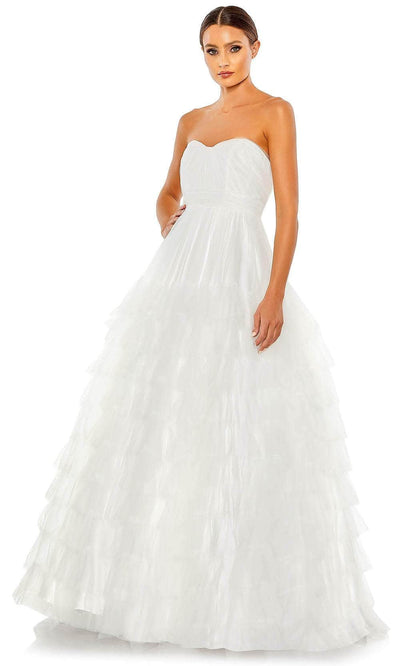 Mac Duggal 67999 - Strapless Sweetheart Neck Evening Gown Special Occasion Dress 0 / White