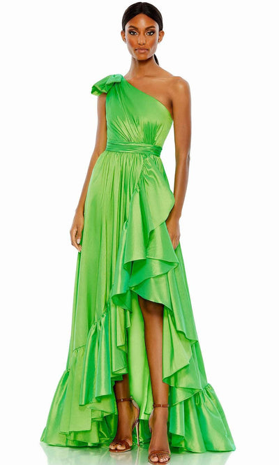 Mac Duggal 68027 - Asymmetrical One Sleeve Long Dress Special Occasion Dress 2 / Spring Green