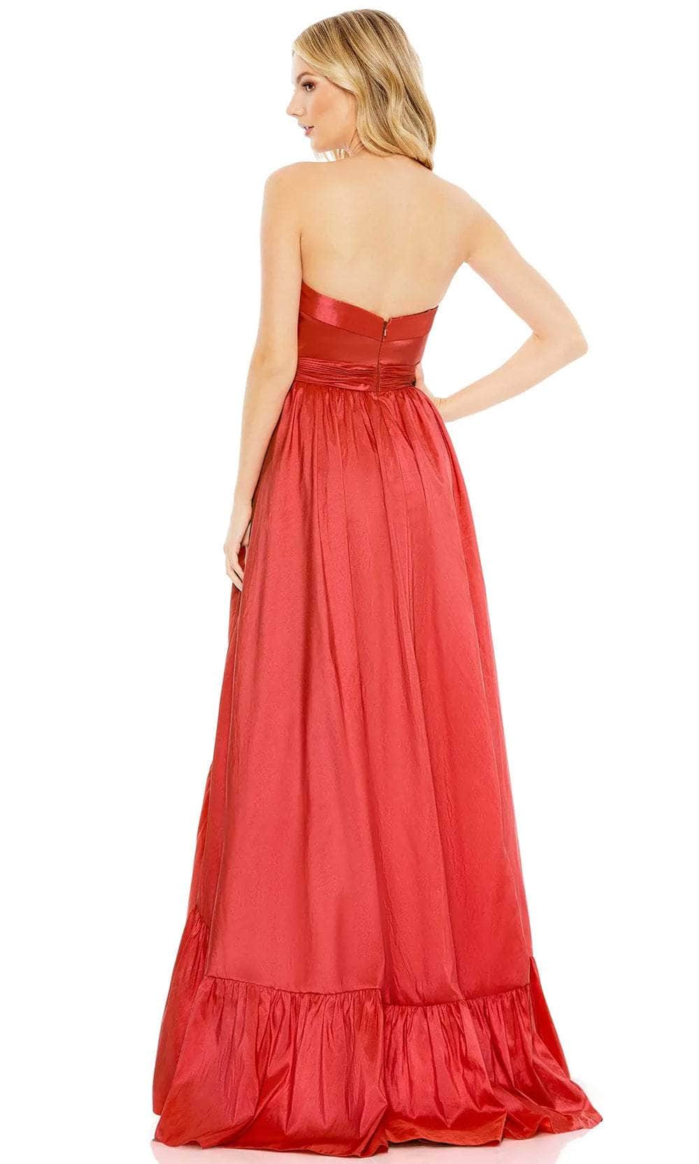 Mac Duggal 68040 - Strapless Ruched Prom Dress In Red