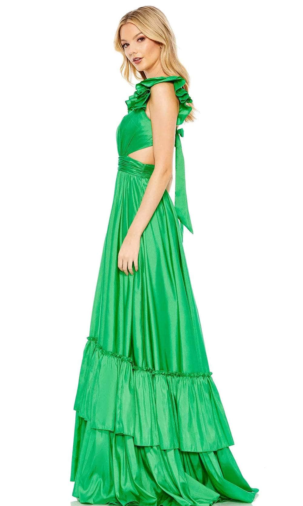 Mac Duggal 68062 - Flutter Sleeve Tiered Prom Gown Prom Dresses