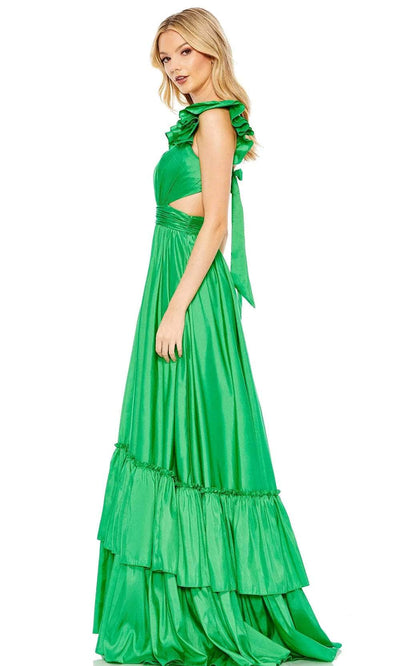 Mac Duggal 68062 - Flutter Sleeve Tiered Prom Gown Prom Dresses