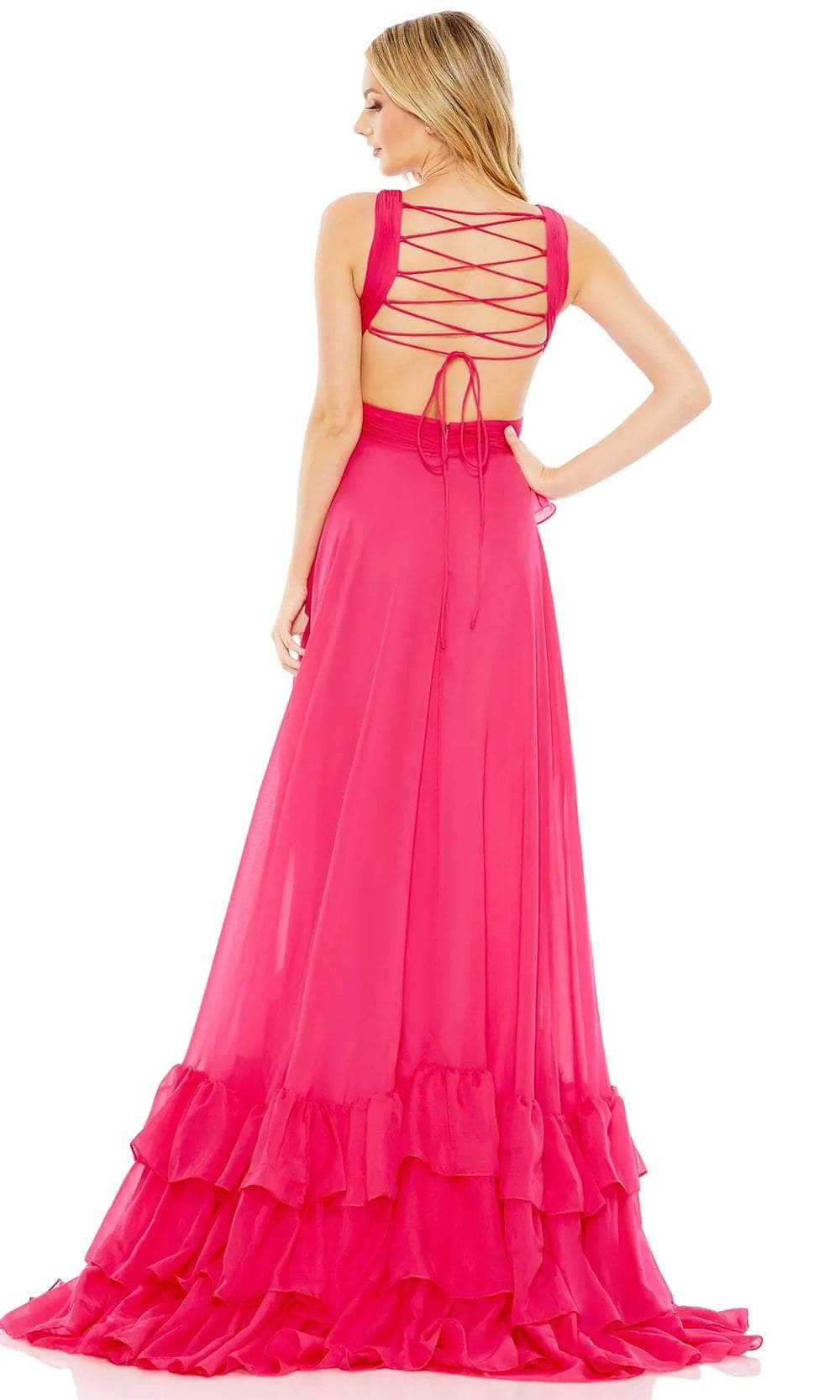 Mac Duggal 68065 - V-Neck High Low Hem Prom Dress Prom Dresses