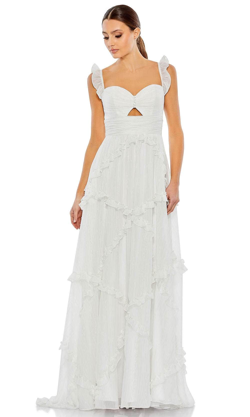 Mac Duggal 68093 - Sleeveless Sweetheart Neckline Long Dress Special Occasion Dress 0 / White