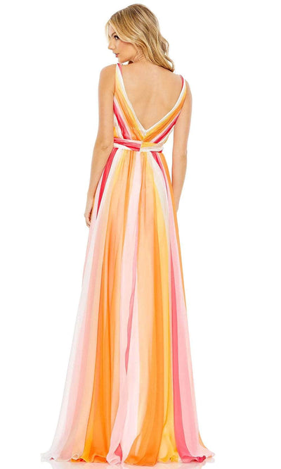 Mac Duggal 68151 - Sleeveless Striped Prom Dress Prom Dresses