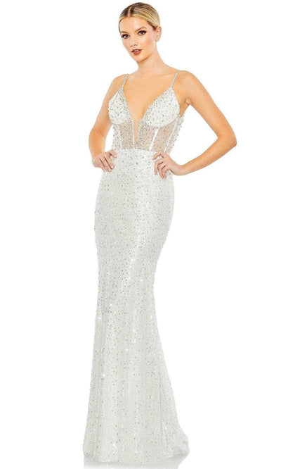 Mac Duggal 68175 - Embellished V-neckline Evening Dress Evening Dresses