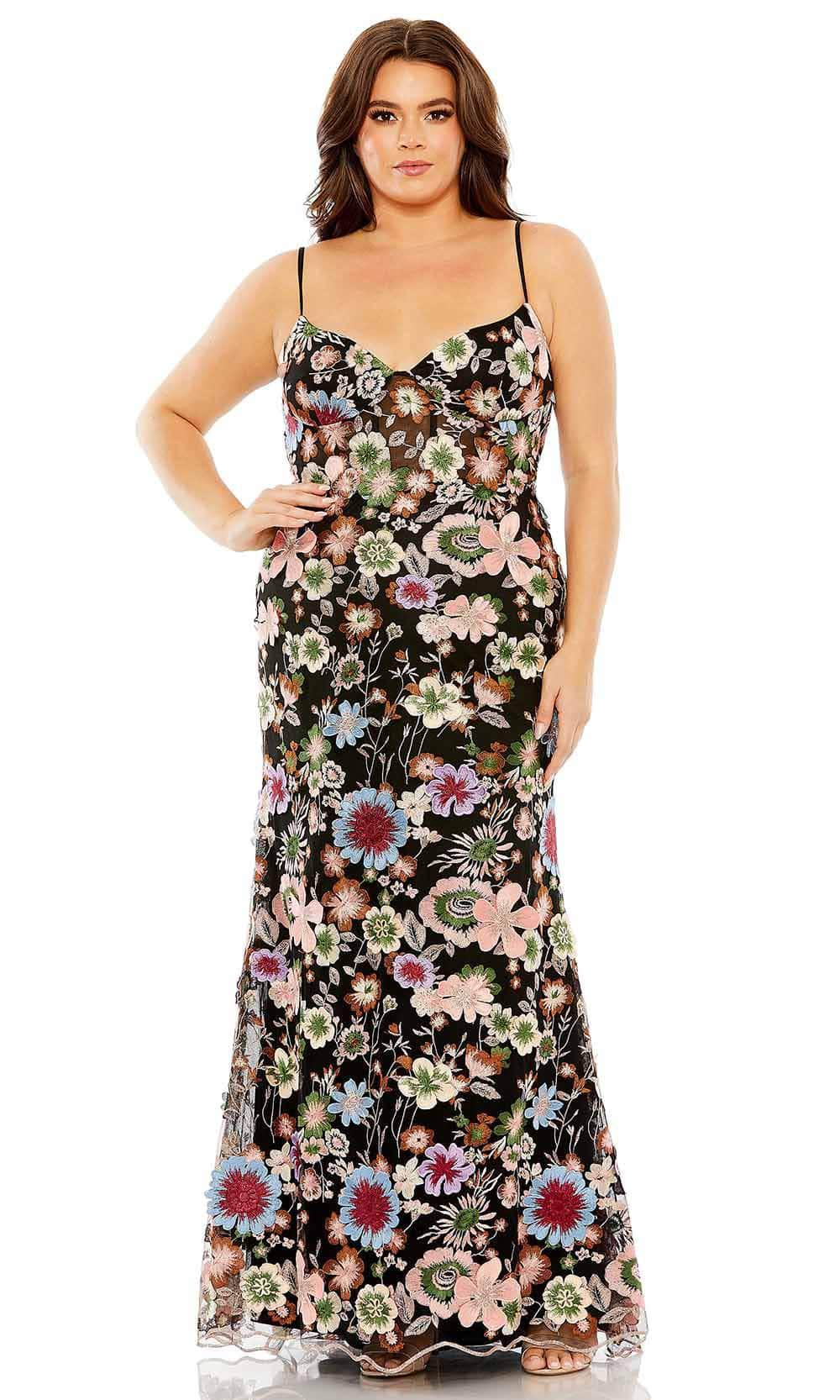 Mac Duggal 68531 - Sheer Bodice Dress ADASA Mac Duggal 68531 - Sheer Bodice Dress ADASA