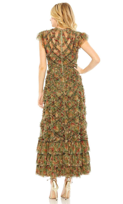 Mac Duggal 8009 - Ruffled Floral Formal Dress Cocktail Dresses