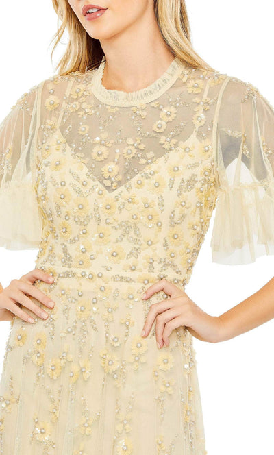 Mac Duggal 9199 - Floral Embellished A-line Evening Dress Special Occasion Dress