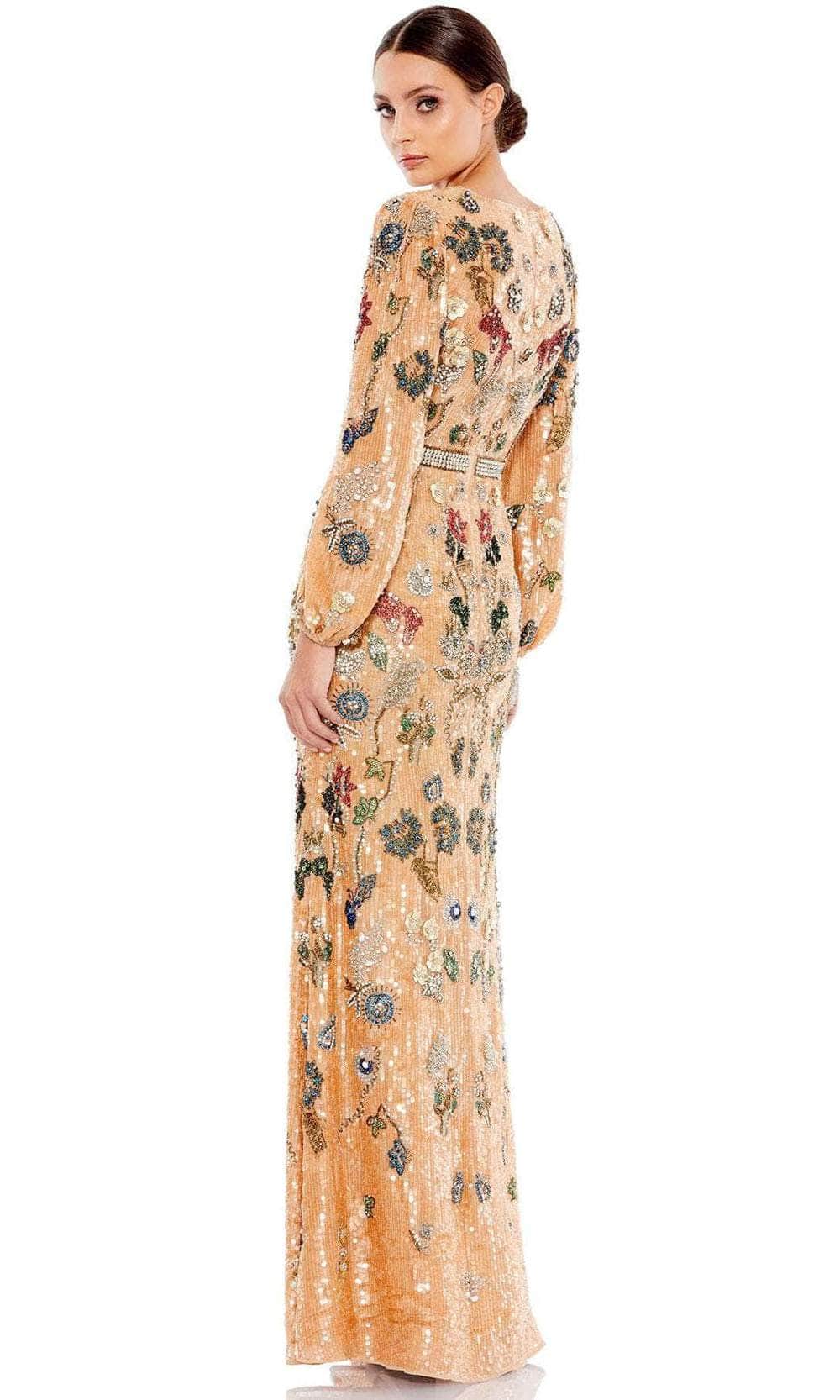 Mac Duggal 93546 - V-Neck Multi Beaded Evening Gown Evening Dresses