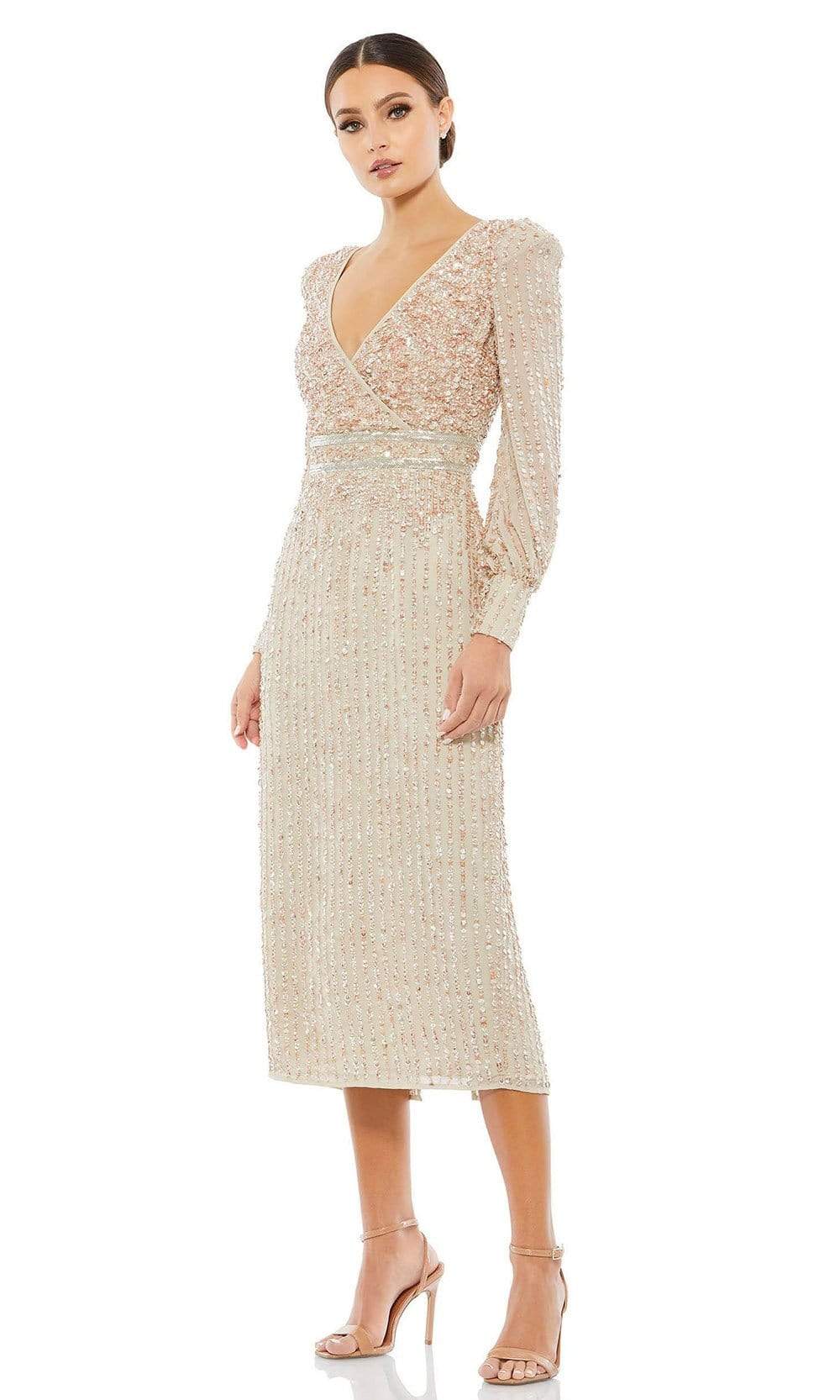 Mac Duggal - 93593 Long Sleeve Sequined Dress