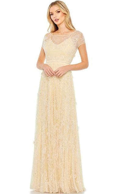 Mac Duggal 93685 - Short Cap Sleeve A-Line Dress Special Occasion Dress 0 / Buttercup