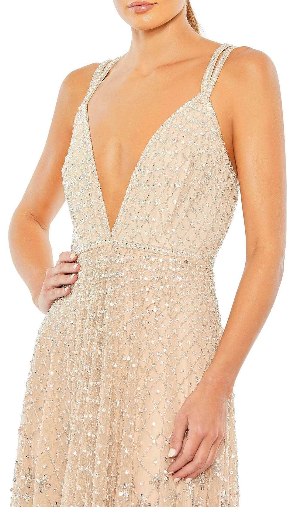 Mac Duggal 93701 - Plunging V-Neck A-Line Dress Prom Dresses