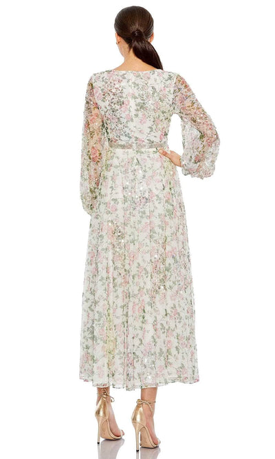 Mac Duggal 93788 - Floral Print Beaded Formal Dress Cocktail Dresses