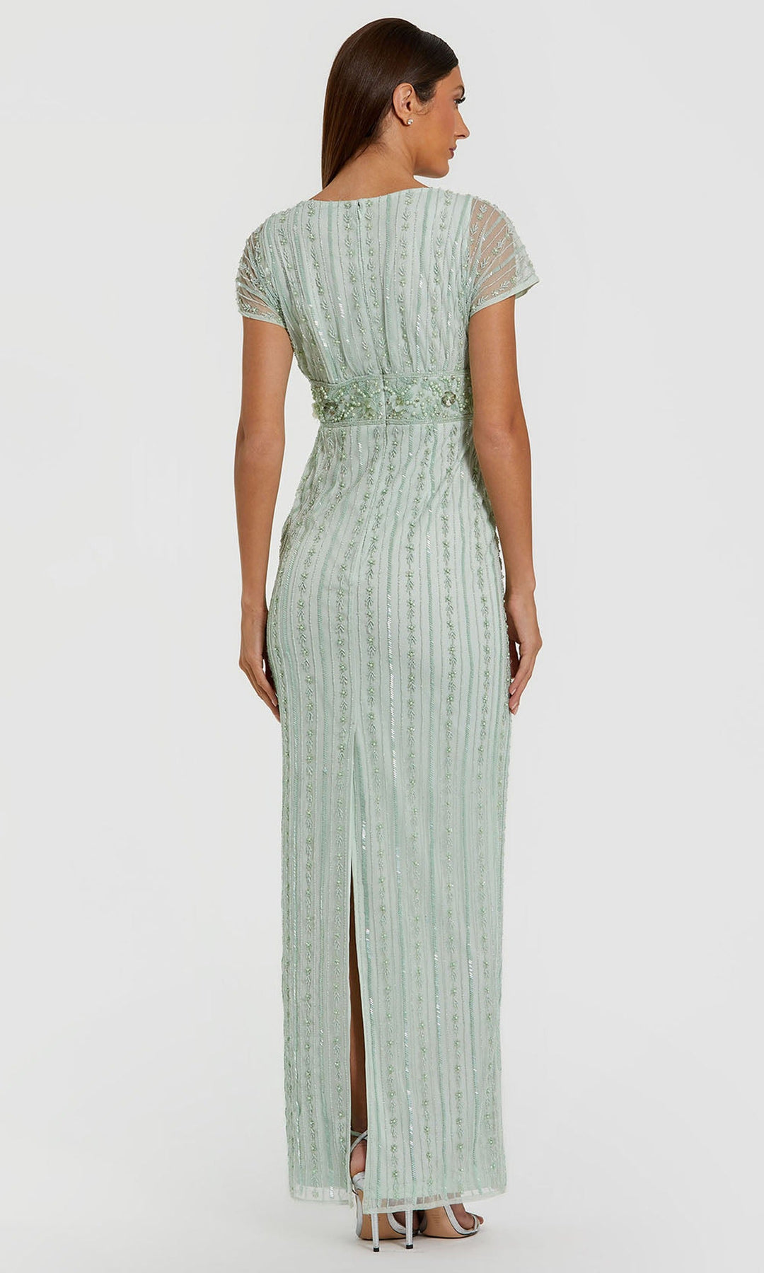Mac Duggal 94147 - Beaded Empire Waist Column Evening Dress