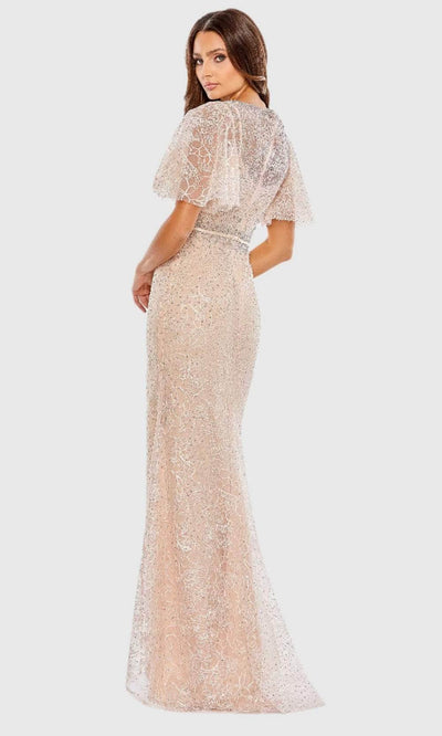 Mac Duggal A20368 - Butterfly Sleeve Heat-Set Embellished Prom Gown Mother of the Bride Dresses