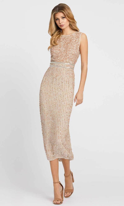 Mac Duggal Evening - 10509D Embellished Tea Length Dress Cocktail Dresses