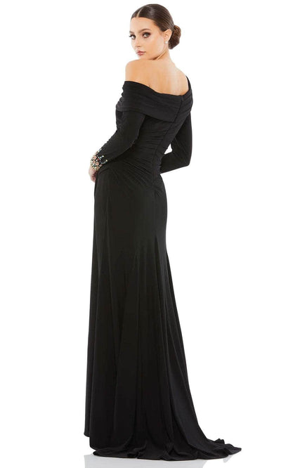 Mac Duggal Evening - 12231 Jewel Cuffed Asymmetrical Long Gown Evening Dresses