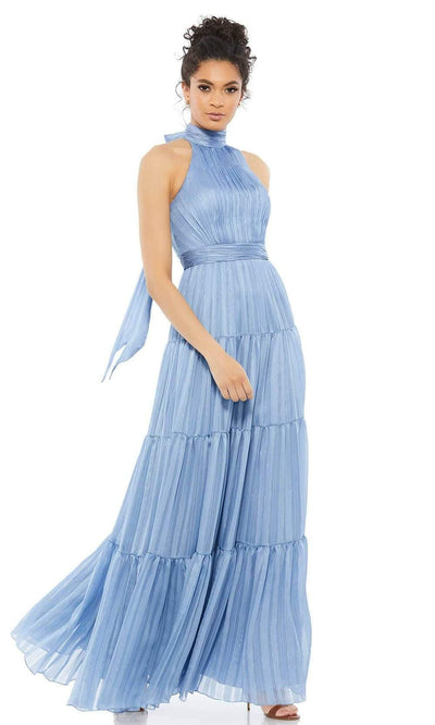 Mac Duggal Evening - 49515D High Neck A-Line Evening Dress Evening Dresses 0 / Slate Blue