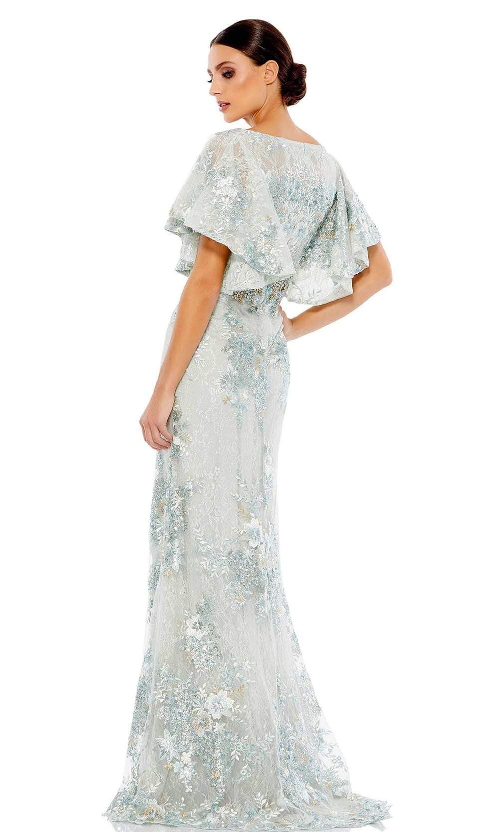 Mac Duggal Evening - 67842D Floral Lace Bell Sleeve Long Dress Evening Dresses