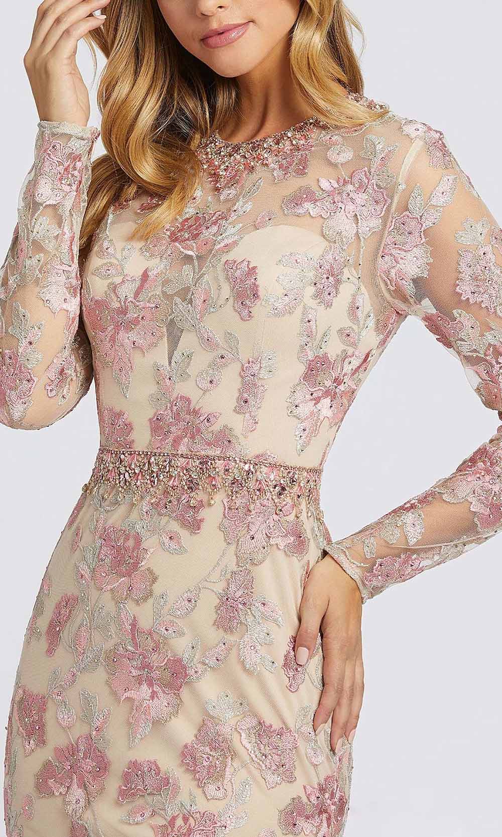 Mac Duggal Evening - 79281D Floral Embroidered Soft Fitted Dress