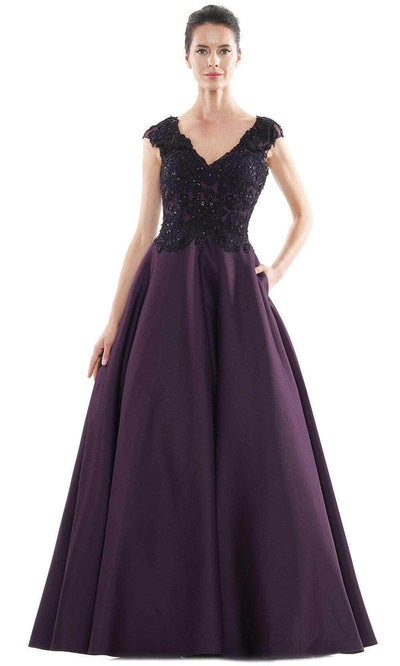 Marsoni by Colors - Lace Applique Ballgown MV1088
- 1 pc Eggplant in Size 20 Available CCSALE 20 / Eggplant