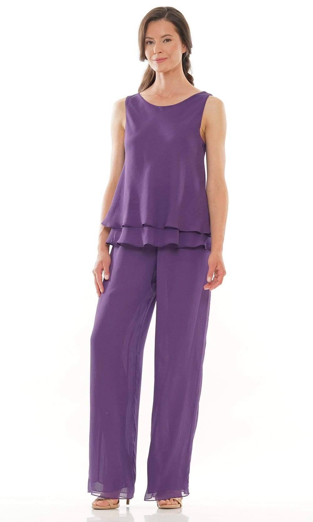Marsoni by Colors - M304 Long Sleeves Jacket Pantsuit Mother of the Bride Dresses