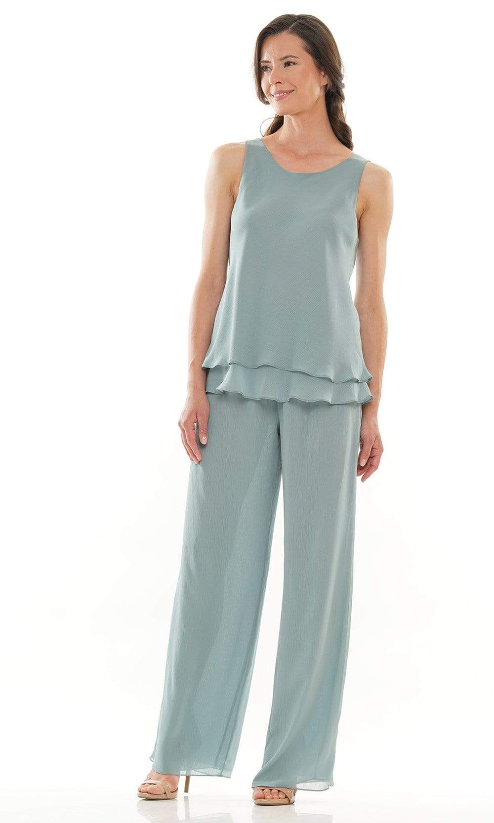 Marsoni by Colors - M304 Long Sleeves Jacket Pantsuit Mother of the Bride Dresses