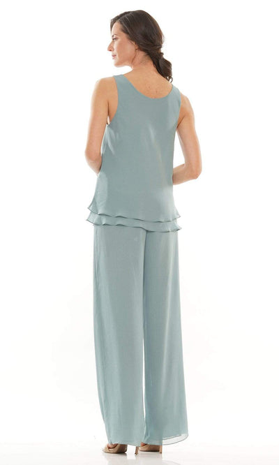 Marsoni by Colors - M304 Long Sleeves Jacket Pantsuit Mother of the Bride Dresses