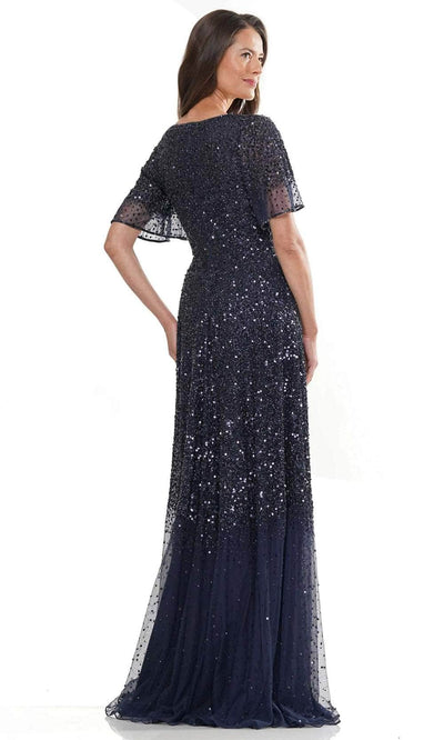 Marsoni by Colors MV1259 - Sequin V-Neck Evening Dress Special Occasion Dress