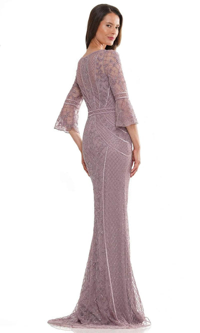 Marsoni by Colors MV1263 - Bell Sleeve Ornate Evening Dress Special Occasion Dress