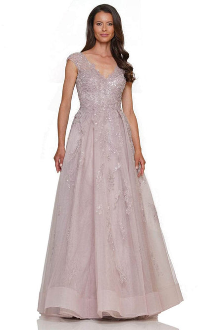 Marsoni by Colors MV1277 - Beaded A-Line Prom Gown Mother of the Bride Dresses 6 / Light Rose