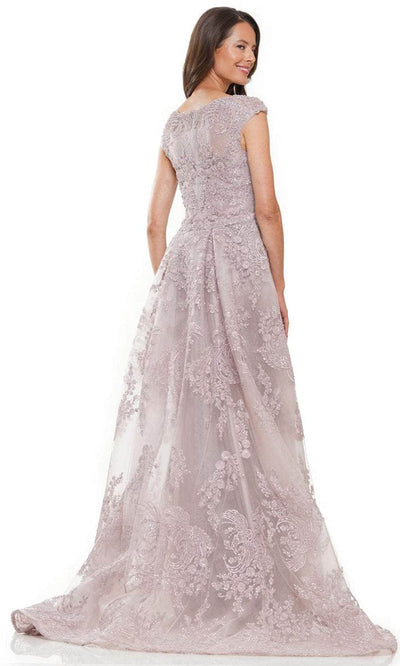 Marsoni by Colors MV1278 - Cap Sleeve V-Neck Long Gown Mother of the Bride Dresses