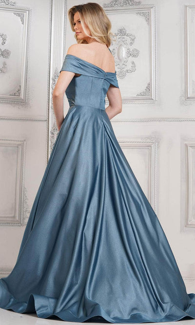Marsoni by Colors MV1288 - Satin Off Shoulder Evening Dress Special Occasion Dress