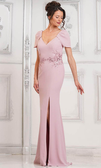 Marsoni by Colors MV1297 - Tulip Sleeve Evening Dress Special Occasion Dress 4 / Rose