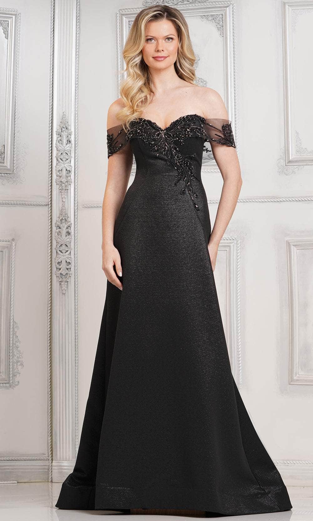 Marsoni by Colors MV1305 - Sheer Cap Sleeve Formal Gown Special Occasion Dress