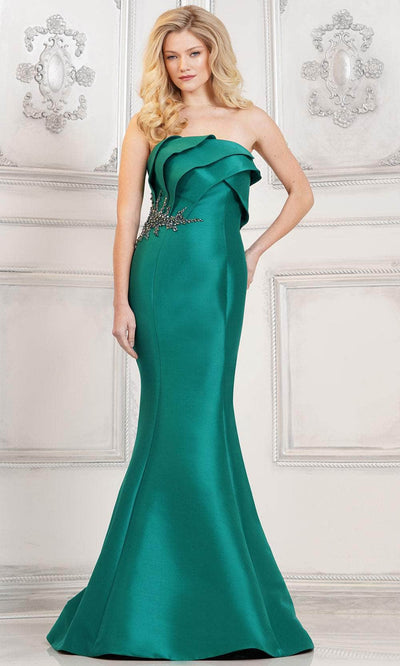 Marsoni by Colors MV1308 - Strapless Pleated Detail Formal Gown Special Occasion Dress