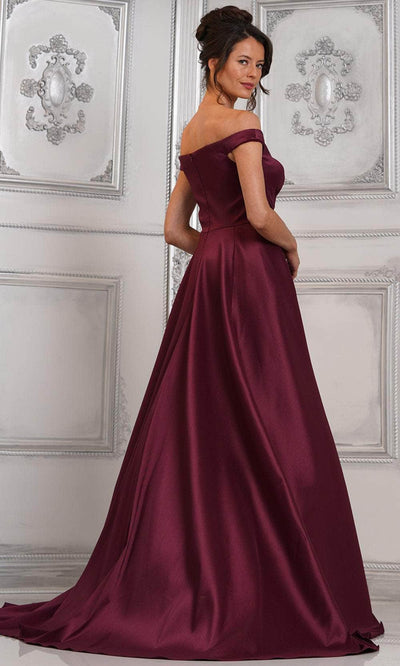 Marsoni by Colors MV1310 - Off Shoulder Front Slit Formal Gown Special Occasion Dress